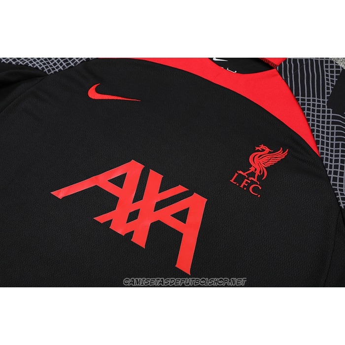 Chandal del Liverpool 22-23 Manga Corta Negro - Pantalon Corto